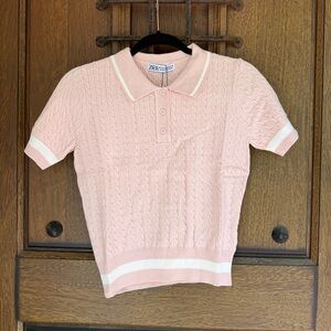 Pink Cable Knit Sweater Size S
